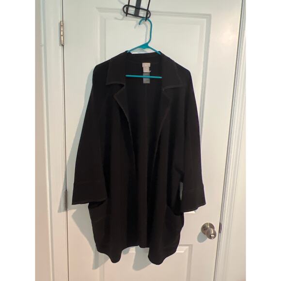 Chico’s Open Front Black Cardigan – Size 3 (US XL/16) - Picture 1 of 5